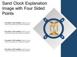 Sand clock explanation image with four sided points