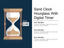 Sand clock hourglass with digital timer