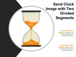 Sand clock image with two divided segments