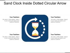 Sand Clock Inside Dotted Circular Arrow