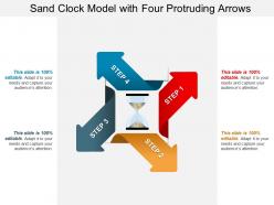 Sand Clock Model With Four Protruding Arrows