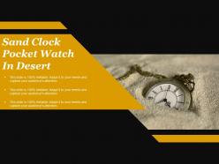 Sand clock pocket watch in desert