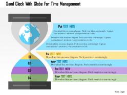 Sand clock with globe for time management flat powerpoint design