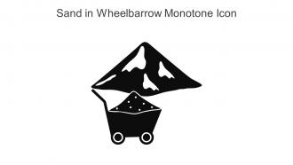 Sand In Wheelbarrow Monotone Icon In Powerpoint Pptx Png And Editable Eps Format