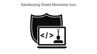 Sandboxing Shield Monotone Icon In Powerpoint Pptx Png And Editable Eps Format