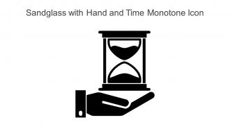 Sandglass With Hand And Time Monotone Icon In Powerpoint Pptx Png And Editable Eps Format