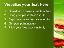 Sandwich and salad health powerpoint templates and powerpoint backgrounds 0211