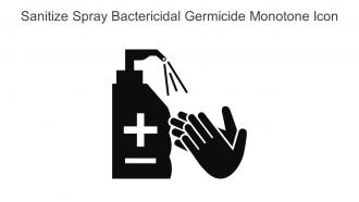 Sanitize Spray Bactericidal Germicide Monotone Icon In Powerpoint Pptx Png And Editable Eps Format