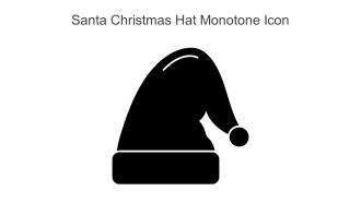 Santa Christmas Hat Monotone Icon In Powerpoint Pptx Png And Editable Eps Format