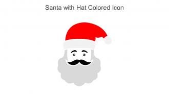 Santa With Hat Colored Icon In Powerpoint Pptx Png And Editable Eps Format