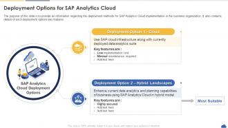 Sap Analytics Cloud Deployment Options For Sap Analytics Cloud