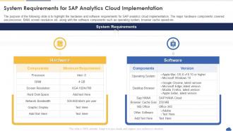Sap Analytics Cloud System Requirements For Sap Analytics Cloud Implementation