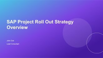 SAP Project Roll Out Strategy Overview PPT Designs AT