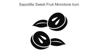 Sapodilla Sweet Fruit Monotone Icon In Powerpoint Pptx Png And Editable Eps Format