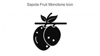 Sapota Fruit Monotone Icon In Powerpoint Pptx Png And Editable Eps Format