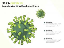 Sars covid 19 icon showing virus membrane crown