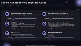 SASE IT Secure Access Service Edge Use Cases Ppt Powerpoint Summary