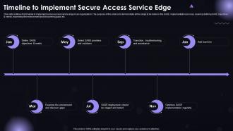 SASE IT Timeline To Implement Secure Access Service Edge Ppt Powerpoint Brochure