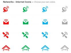 Satellite antenna wifi internet connection ppt icons graphics