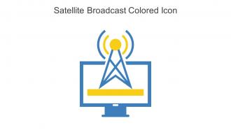 Satellite Broadcast Colored Icon In Powerpoint Pptx Png And Editable Eps Format