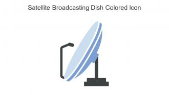 Satellite Broadcasting Dish Colored Icon In Powerpoint Pptx Png And Editable Eps Format