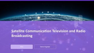 Satellite Communication Television And Radio Broadcasting PPT Designs AT