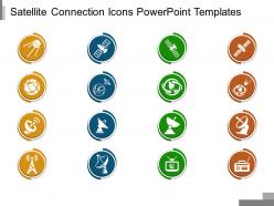 Satellite connection icons powerpoint templates