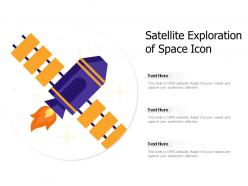 Satellite exploration of space icon