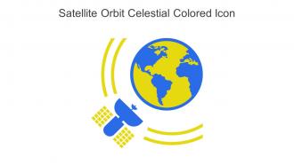 Satellite Orbit Celestial Colored Icon In Powerpoint Pptx Png And Editable Eps Format