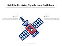 Satellite Receiving Signals From Earth Icon