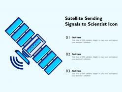 Satellite Sending Signals To Scientist Icon
