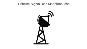 Satellite Signal Dish Monotone Icon In Powerpoint Pptx Png And Editable Eps Format