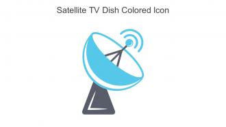 Satellite TV Dish Colored Icon In Powerpoint Pptx Png And Editable Eps Format