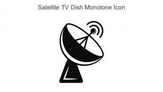 Satellite TV Dish Monotone Icon In Powerpoint Pptx Png And Editable Eps Format