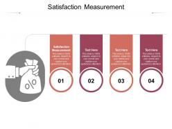 Satisfaction measurement ppt powerpoint presentation pictures infographics cpb