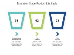 Saturation stage product life cycle ppt powerpoint presentation infographic template graphic images cpb