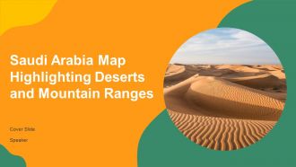 Saudi Arabia Map Highlighting Deserts And Mountain Ranges PPT PowerPoint AT