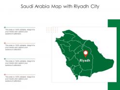 Saudi arabia map with riyadh city