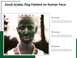 Saudi Flag Arabia Painted Leaning Miniature Designed Country