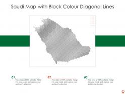 Saudi map with black colour diagonal lines