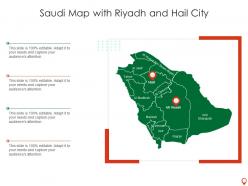 Saudi map with riyadh and hail city