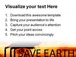 Save earth environment powerpoint backgrounds and templates 1210
