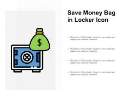Save money bag in locker icon