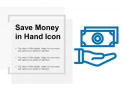 Save money in hand icon