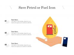 Save petrol or fuel icon