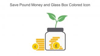 Save Pound Money And Glass Box Colored Icon In Powerpoint Pptx Png And Editable Eps Format