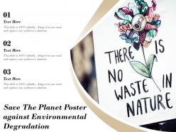 Save the planet poster against environmental degradation