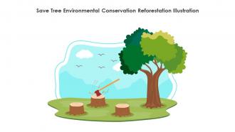 Save Tree Environmental Conservation Reforestation Illustration