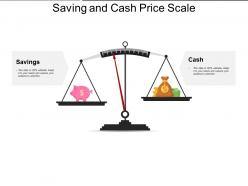 Saving and cash price scale