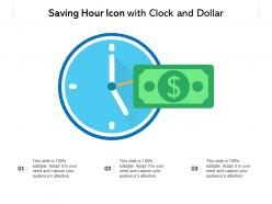 Saving hour icon with clock and dollar